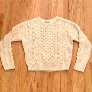 bebe cable knit sweater